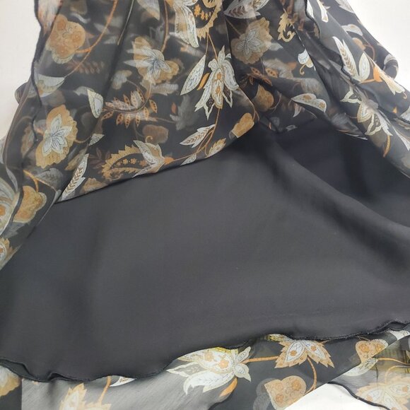 Worthington Womens Y2K Fairy Grunge Asymmetrical Midi Skirt Size 8 Black Boho - Picture 4 of 10